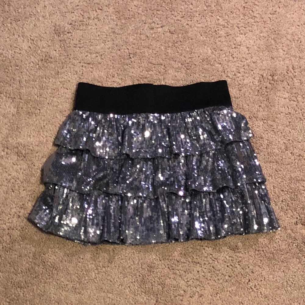 Sequin ruffle skirt